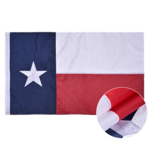 Texas State Flag, Outdoor, Embroidered, Grommets, 210D Polyester