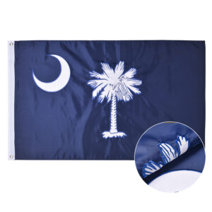 South Carolina State Flag, Outdoor, Embroidered, Grommets, 210D Polyester