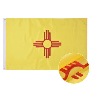 New Mexico State Flag, Outdoor, Embroidered, Grommets, 210D Polyester