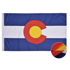 Colorado State Flag, Outdoor, Embroidered, Grommets, 210D Polyester