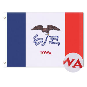 Iowa State Flag, Outdoor, Embroidered, Grommets, 210D Polyester