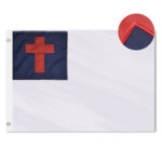 Christian Flag, Outdoor, Embroidered, Grommets, 210D Nylon