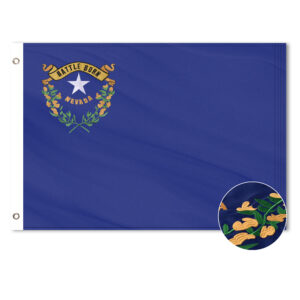 Nevada State Flag, Embroidered, Grommets, 210D Polyester