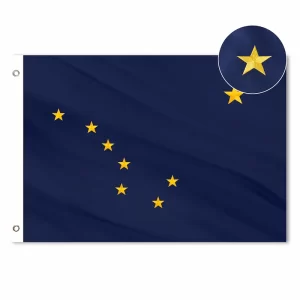 Alaska Flag Embroidered Polyester 1