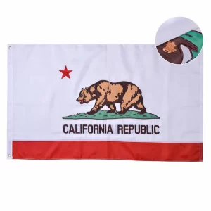 California Flag Embroidered Polyester 1