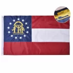 Georgia Flag, Embroidered, 210D Polyester