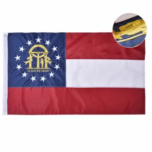 Georgia Flag Embroidered Polyester 1