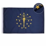 Indiana Flag, Embroidered, 210D Polyester