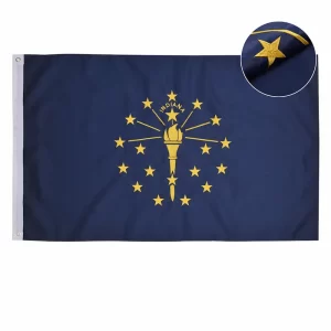 Indiana Flag Embroidered Polyester 1