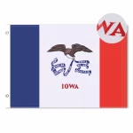 Iowa Flag, Embroidered, 210D Polyester
