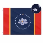 Mississippi Flag, Embroidered, 210D Polyester