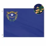 Nevada Flag, Embroidered, 210D Polyester