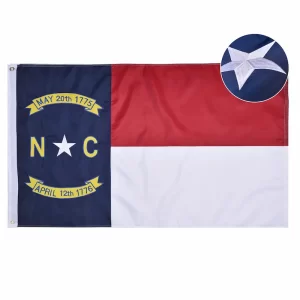 North Carolina Flag Embroidered Polyester 1