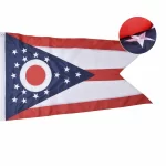 Ohio State Flag, Embroidered, High-strength Polyester