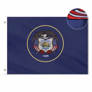 Utah Flag Embroidered Polyester 1