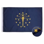 Flag of Indiana, Embroidered, Nylon