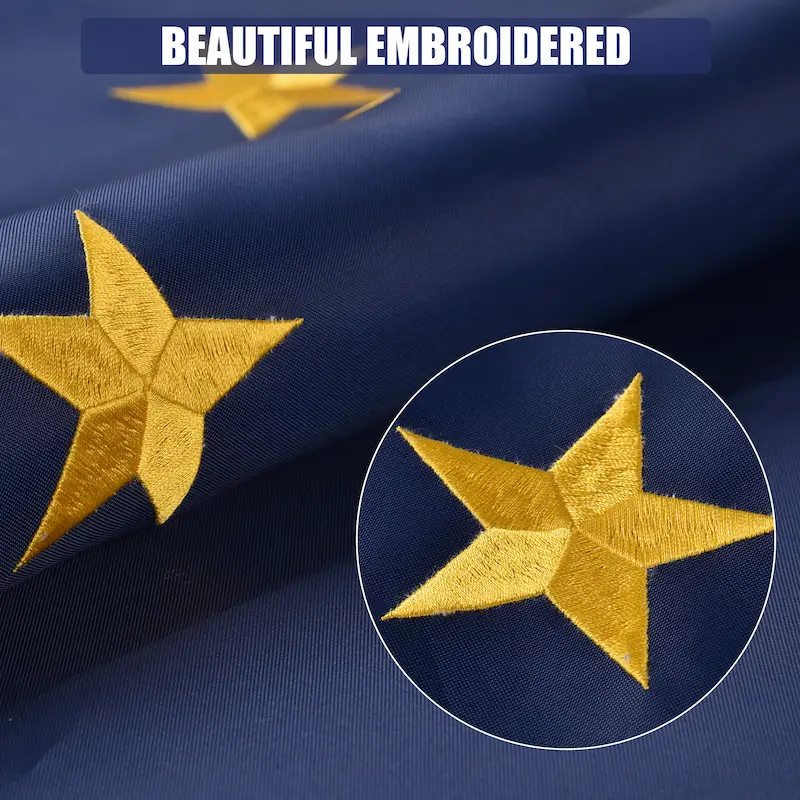 Vicdria Alaska flag Embroidered