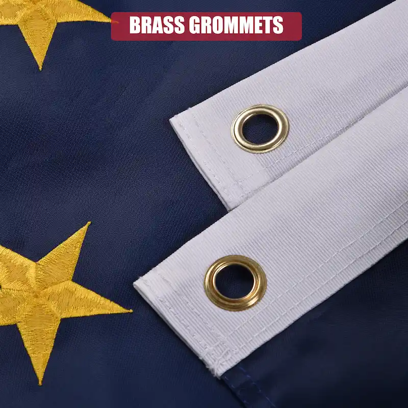 Vicdria Alaska Flag Brass Grommets