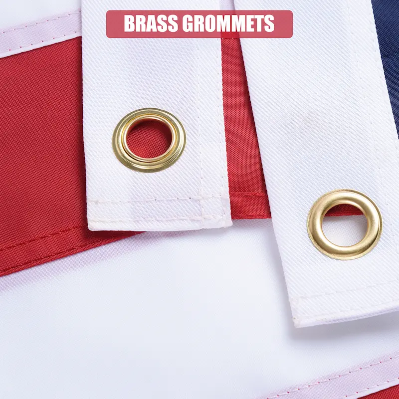 Vicdria USA Flag Brass Grommets