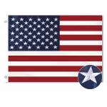 Big American Flag, Embroidered, Polyester