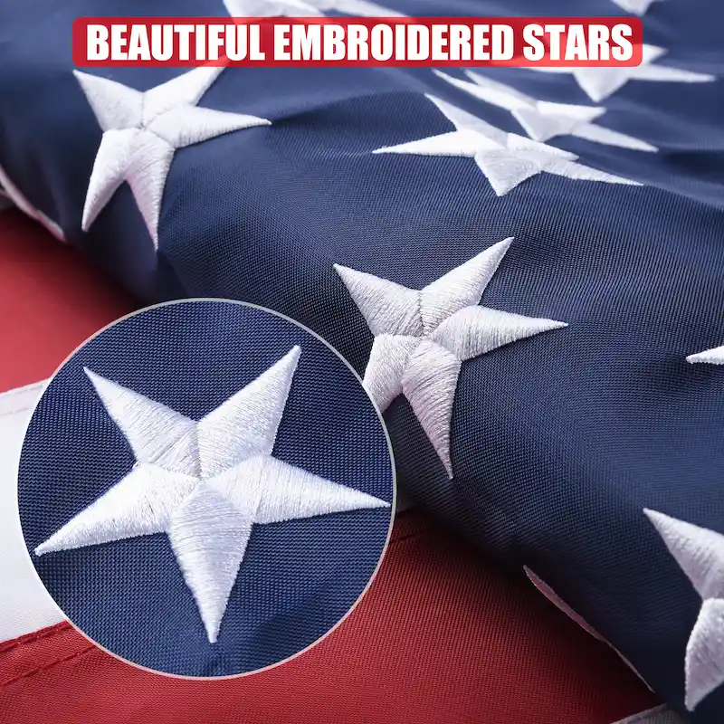 Vicdria American flag Embroidered