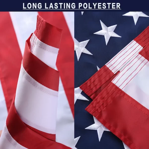 American Flag Embroidered Polyester 3