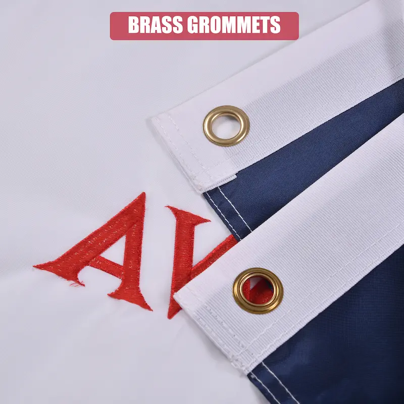 Vicdria Iowa Flag Brass Grommets