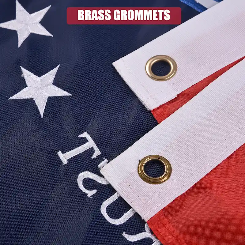 Vicdria Mississippi Flag Brass Grommets