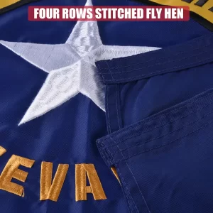 Nevada Flag Embroidered Polyester 6
