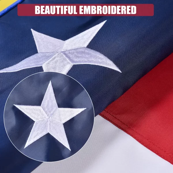 North Carolina Flag Embroidered Polyester 3