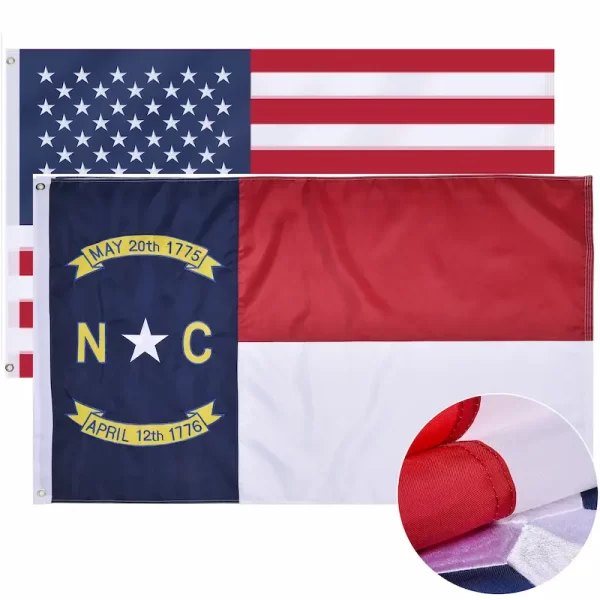 North Carolina Flag Embroidered Polyester 8