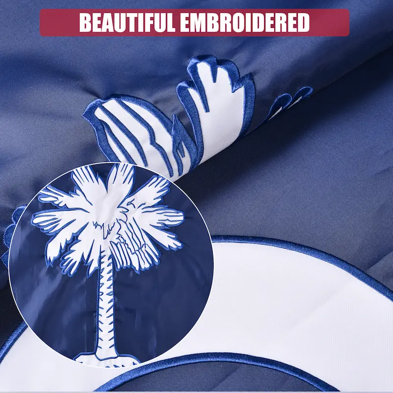 Vicdria South Carolina flag Embroidered