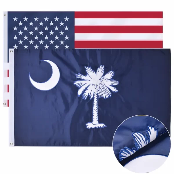 South Carolina Flag Embroidered Polyester 8