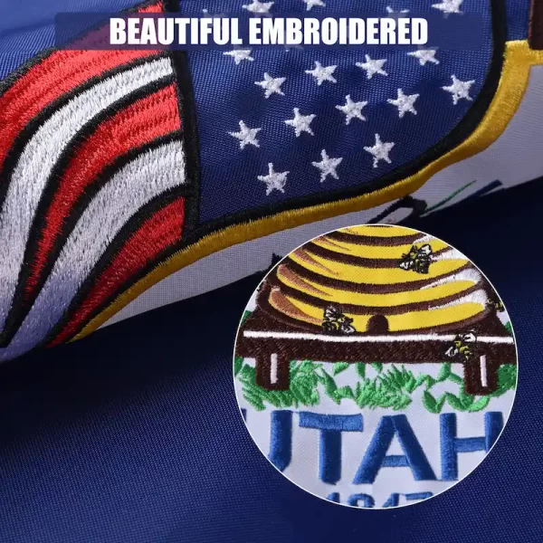 Utah Flag Embroidered Polyester 3
