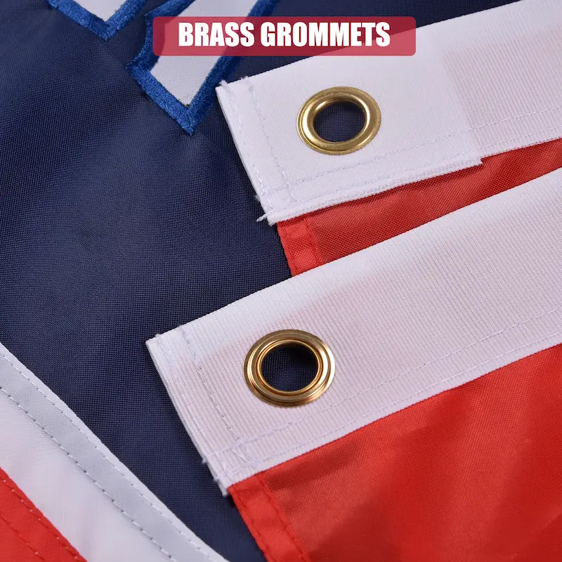 Vicdria Wyoming Flag Brass Grommets