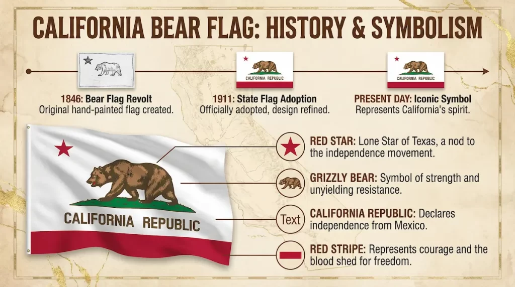California Flag History Timeline